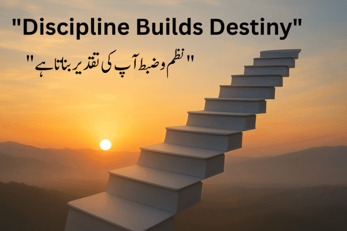 Motivational quotes on self-discipline and consistency in Urdu