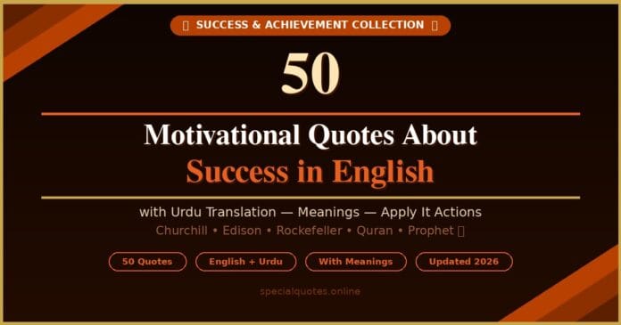 motivational quotes about success in English with Urdu translation