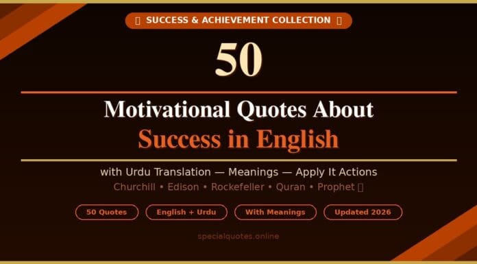 Motivational Quotes About Success β Inspire, Act, Achieve motivational quotes about success in English with Urdu translation