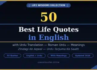 50 Best Life Quotes in English with Urdu Translation life quotes in English with Urdu translation