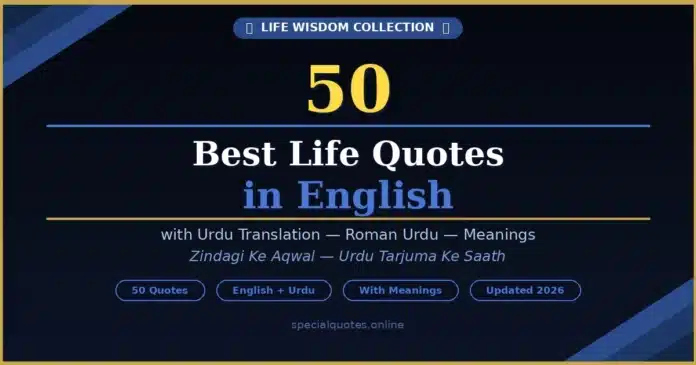 life quotes in English with Urdu translation