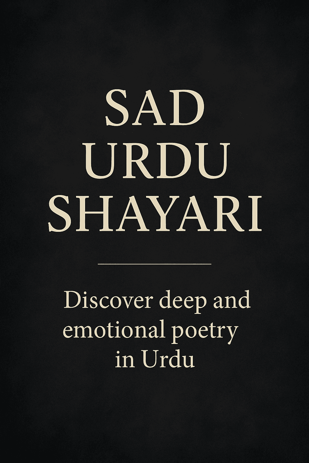 Sad Urdu Shayari 2025 - Featured image 2