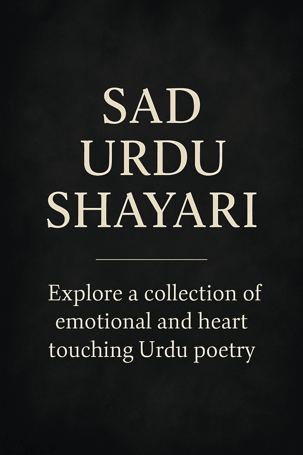 Sad Urdu Shayari 2025 - Featured image 1