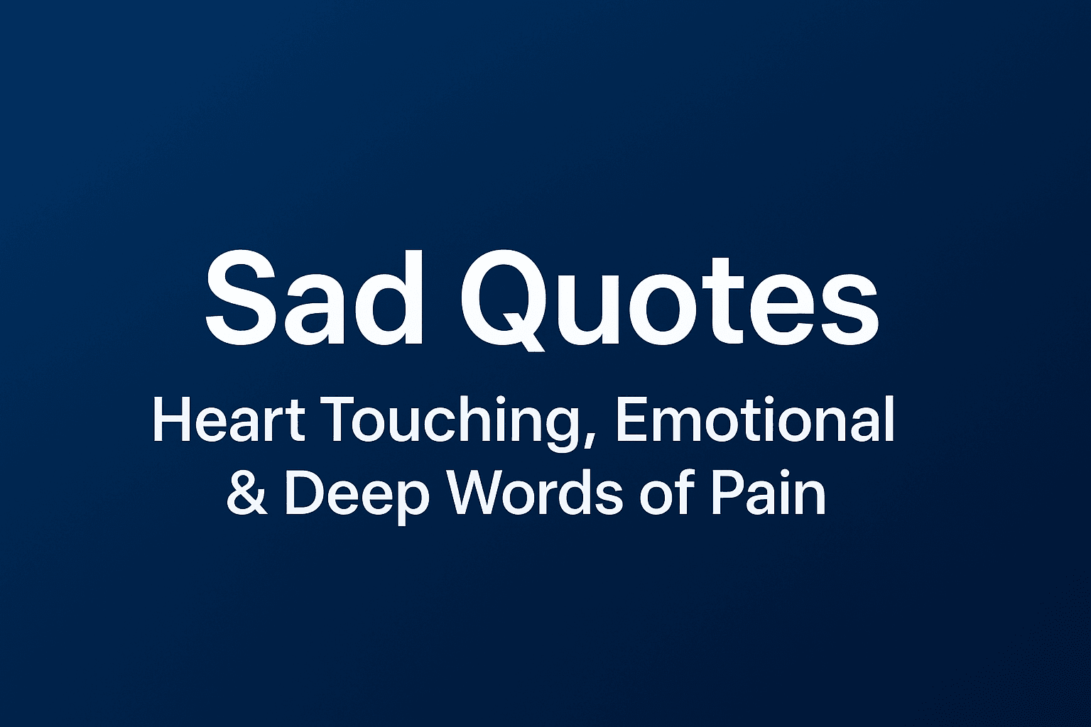 Sad Quotes Category Banner
