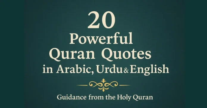 Quran quotes in Arabic Urdu and English with meanings